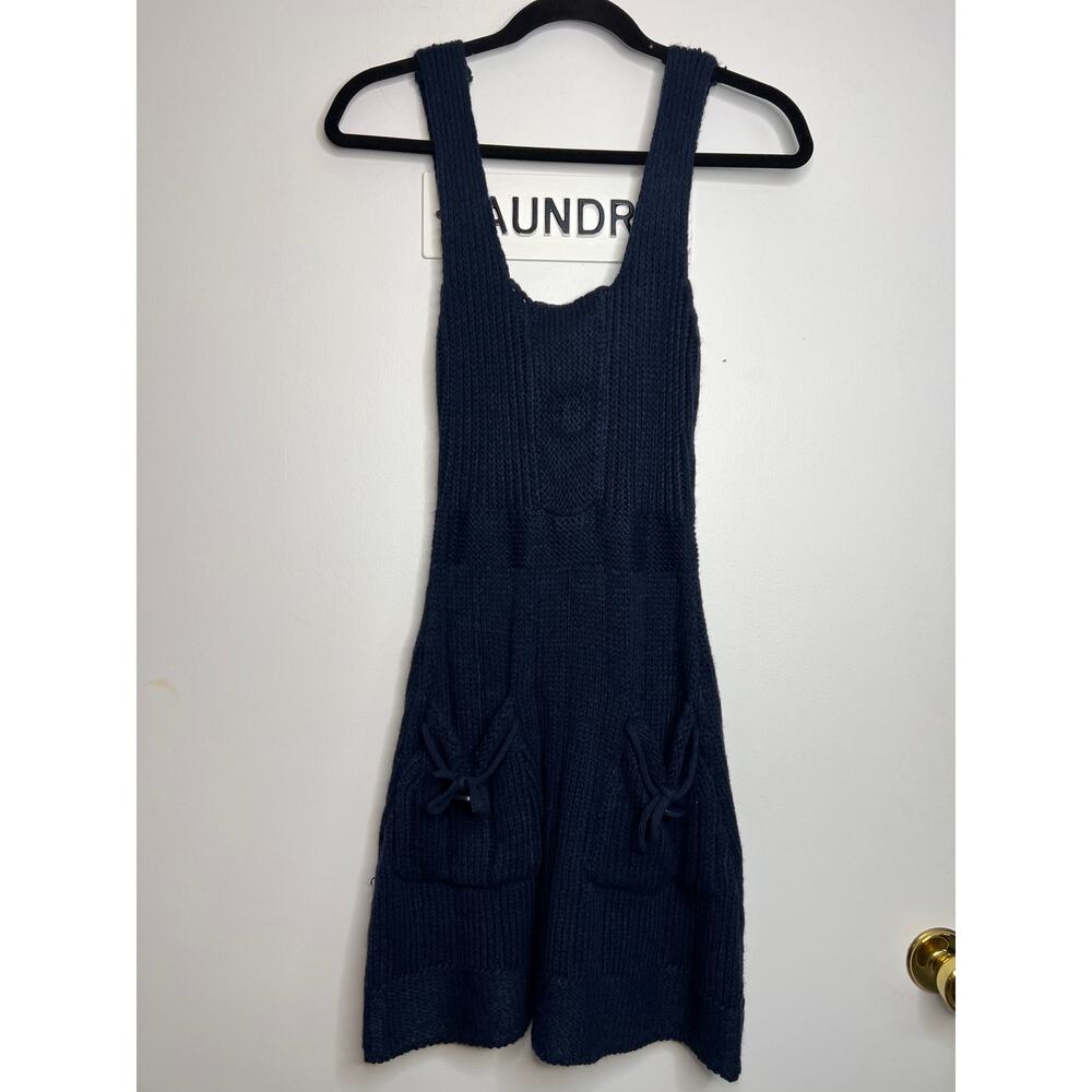 Vintage Say What? Sleeveless Knit Jumper Dress Sz S